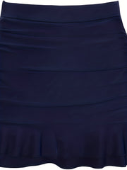  Sexy Bikini Bottom Ruched Ruffle Layered Mini Skirt