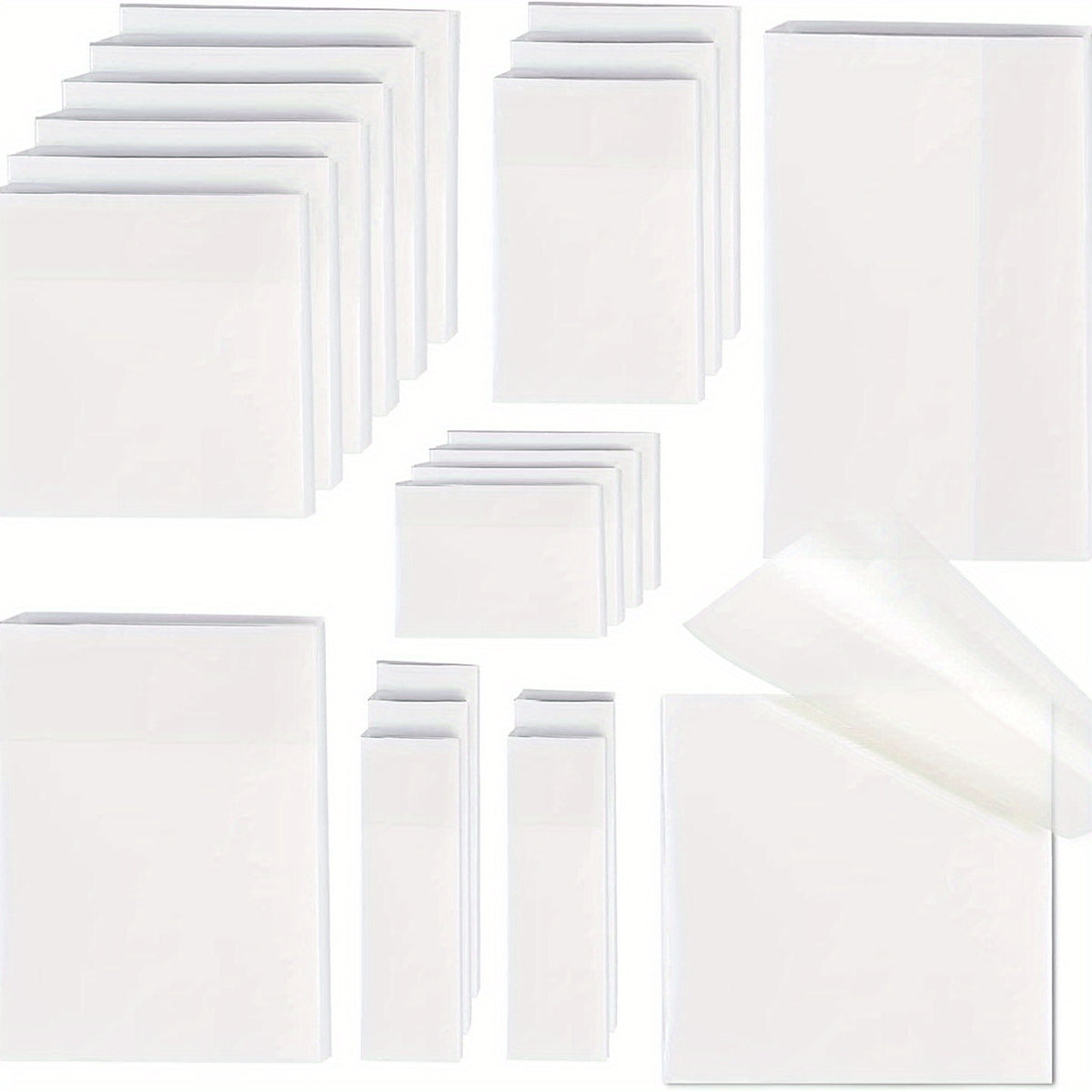 1000 Sheets Transparent Sticky Notes Set Student Waterproof Memo Pad