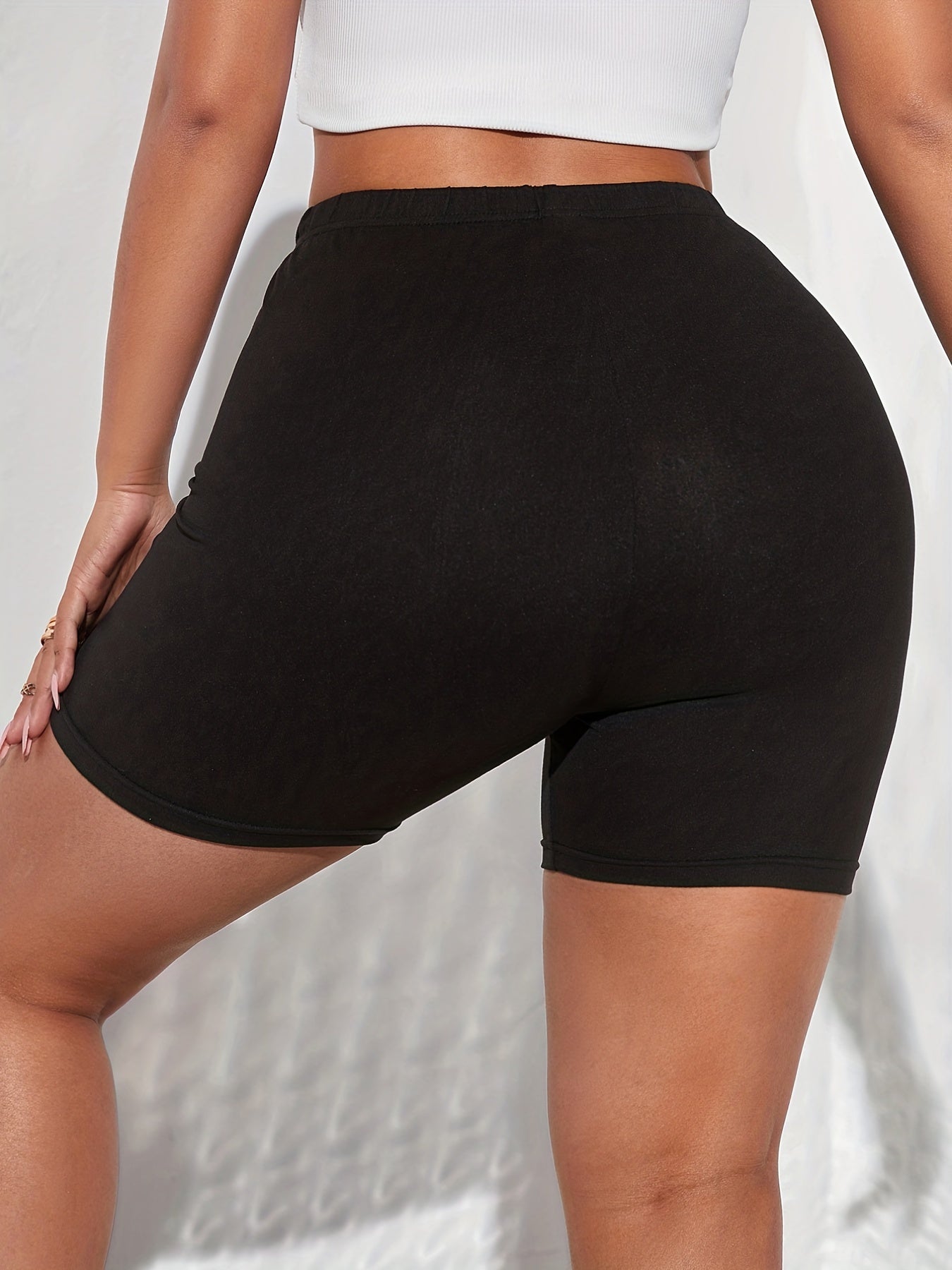 High Waist Skinny Biker Shorts for Women