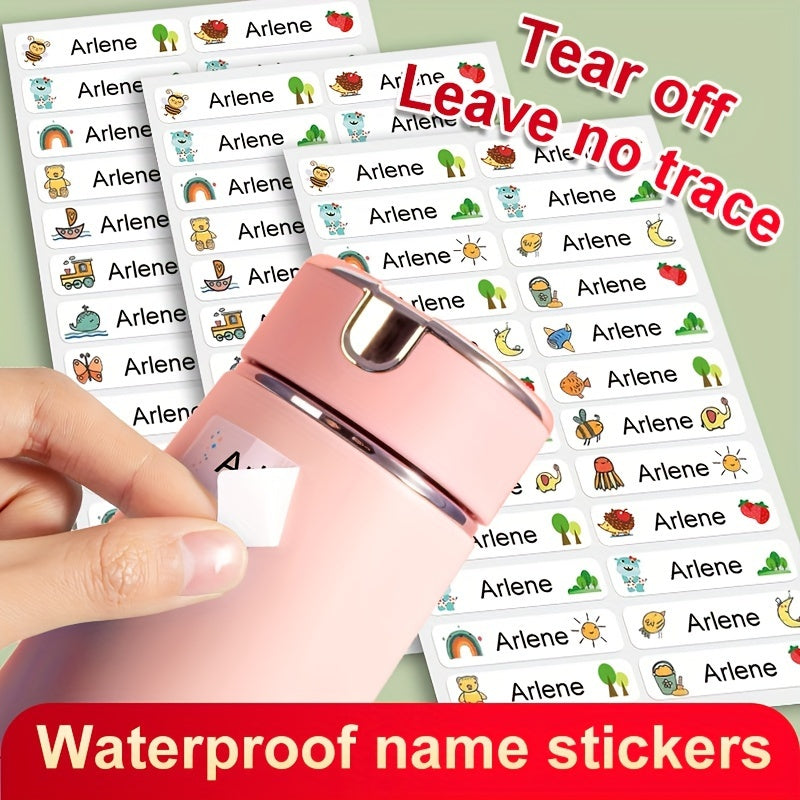 Personalized Waterproof Name Stickers | School Label Preschool Tag