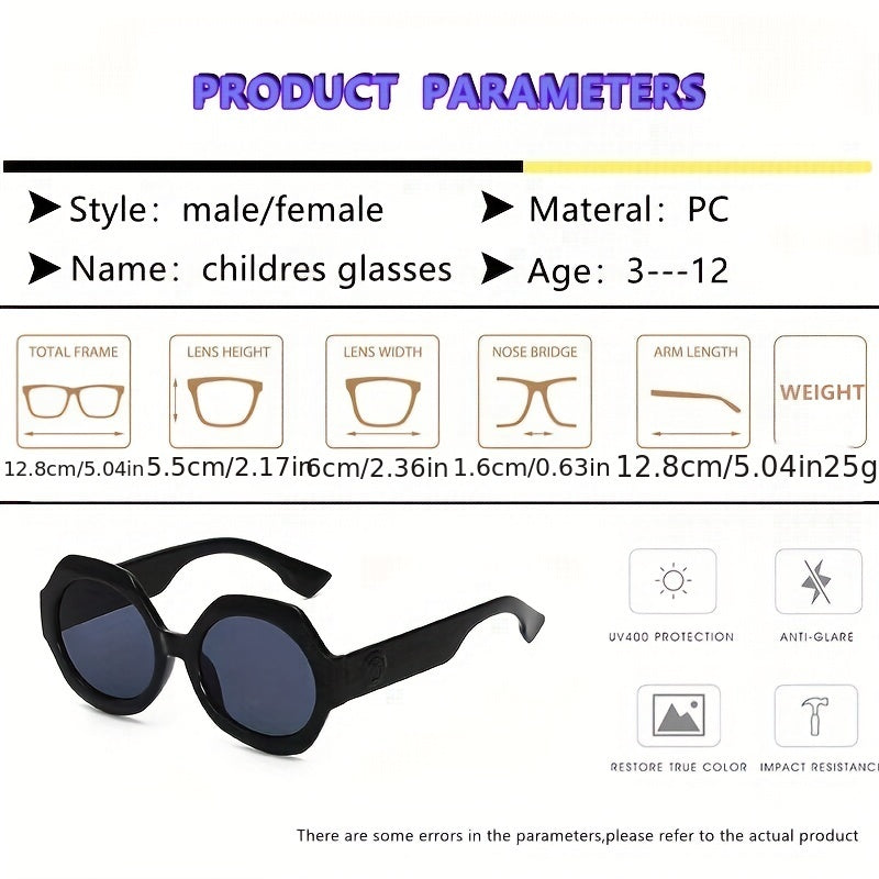 Hexagonal Frame Sunglasses for Boys