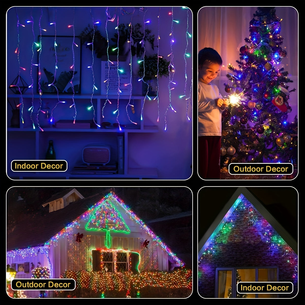 Solar Ice Pillar String Light 4M 96LED