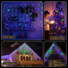 Solar Ice Pillar String Light 4M 96LED