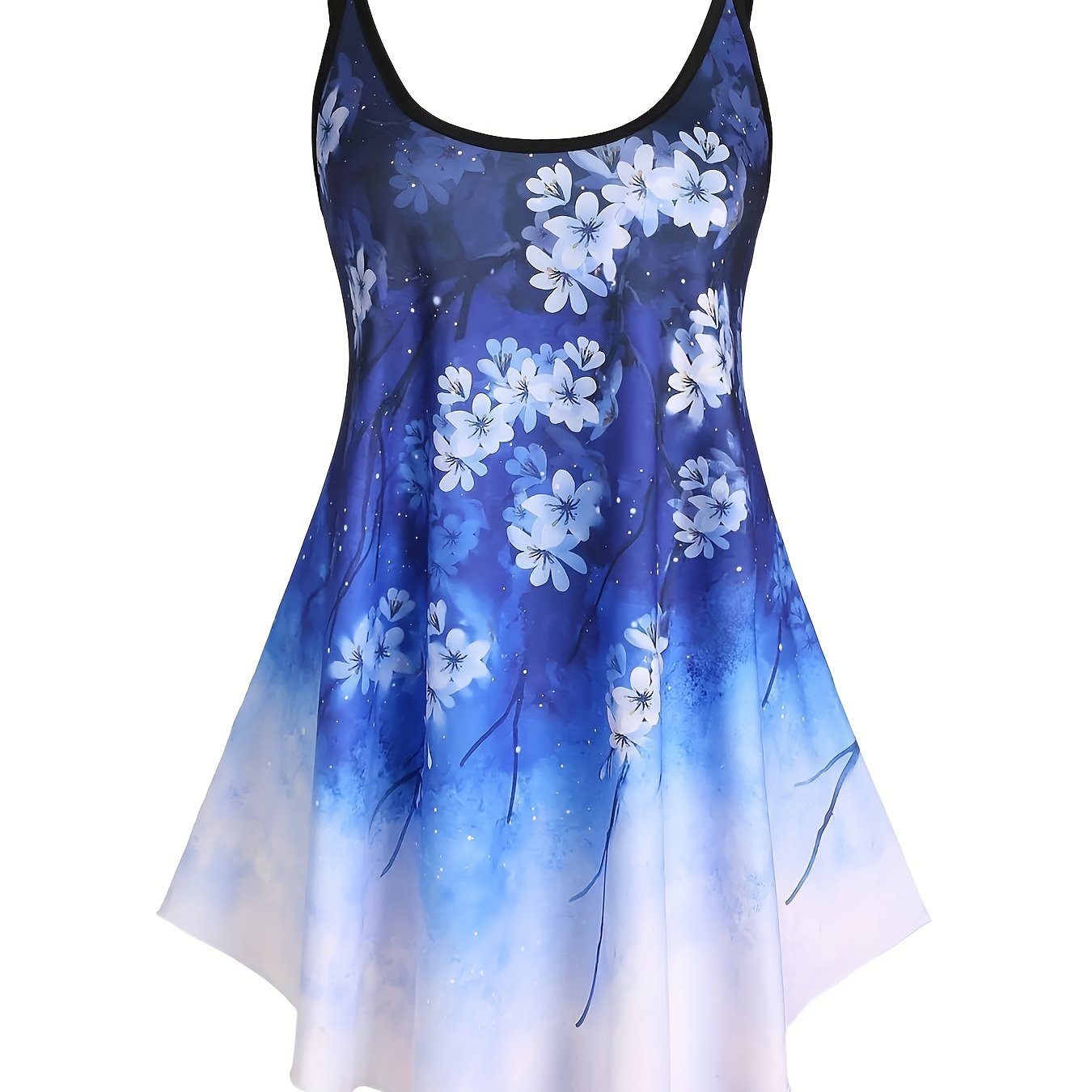  Boho Ombre Floral Print Cami Top