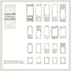 40pcs Time Series Journal Diary Decoration Material Pack
