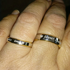 Forever Love Stainless Steel Ring Men's Couples Ring Wedding Ring