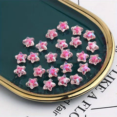 20pcs 12mm Plated Acrylic Star Inner Beads DIY Jewelry Accessories