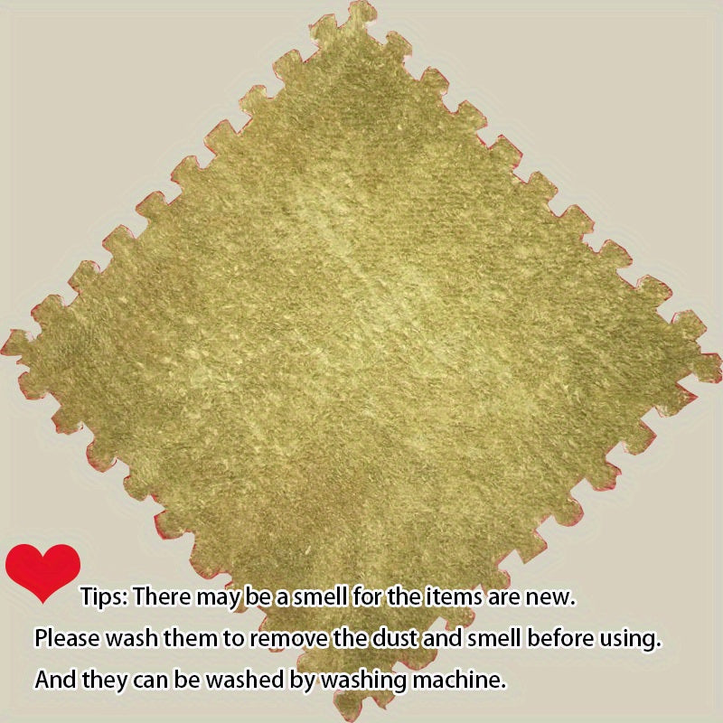 10pcs Foam Puzzle Floor Mat Interlocking Fluffy Flooring Tiles Soft Rugs