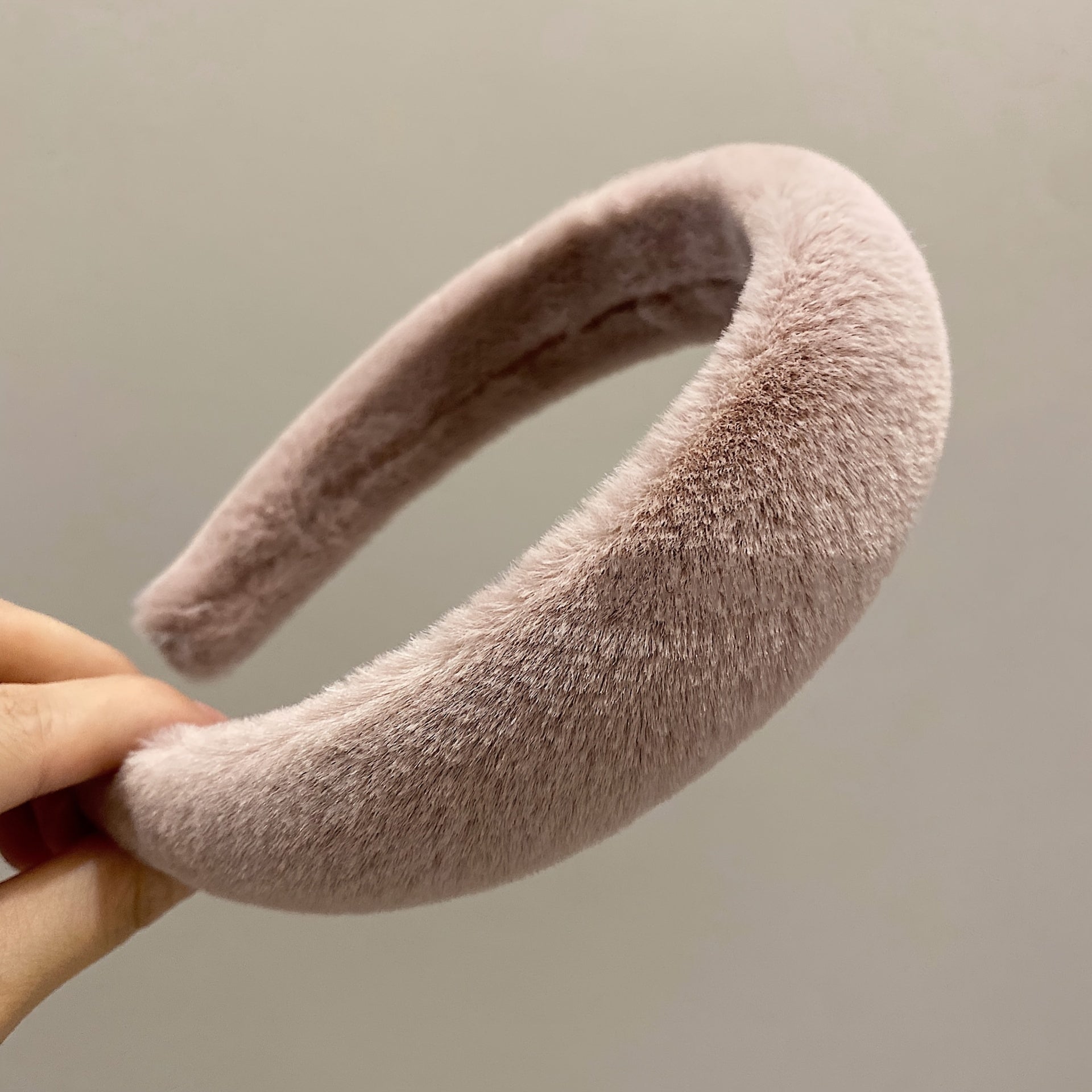 Sweet Vintage Hair Hoop for Girls - Furry Faux Hairband Headband