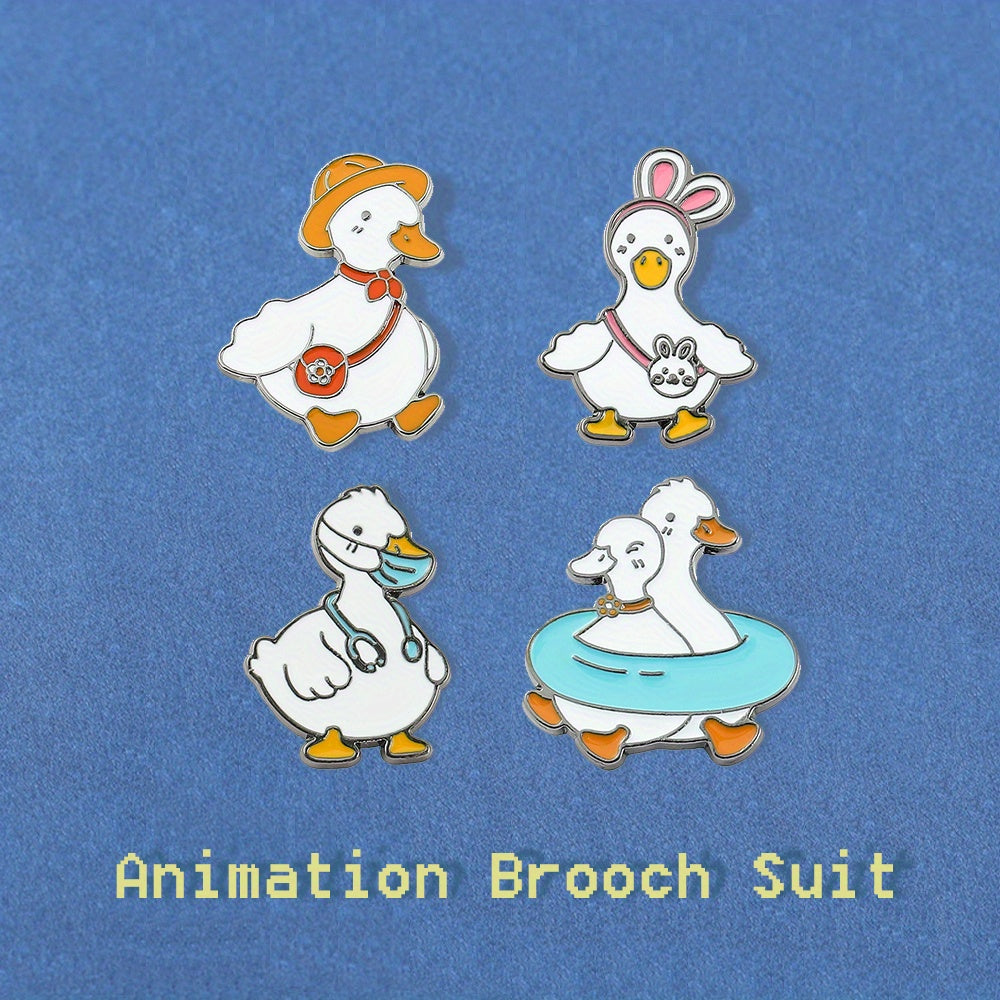 Cute Duckling Enamel Brooch for Backpacks & Clothing