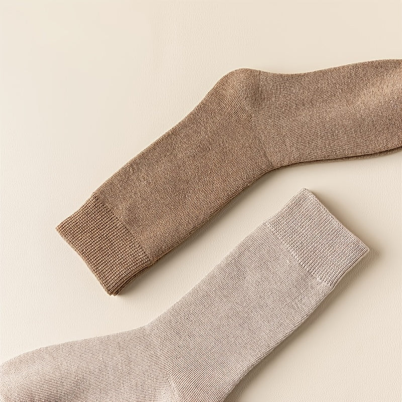 Women's Knit Style Winter Crew Socks - Thick & Warm
