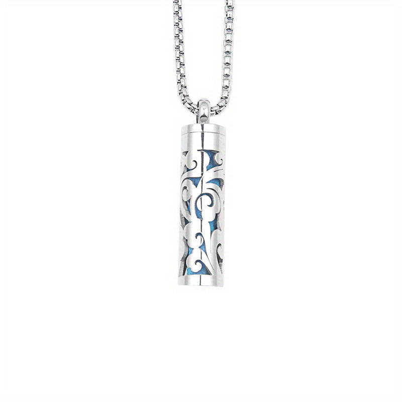 Aromatherapy Diffuser Necklace Stainless Steel Box Style