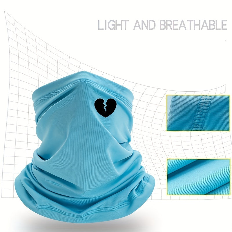 Broken Heart Print Mask Unisex Windproof Neck Gaiter