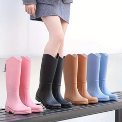 Girls High Top Waterproof Rubber Rain Shoes