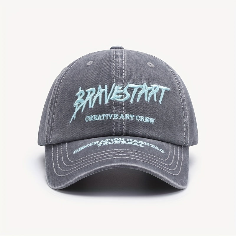 Outdoor Curved Brim Letter Embroidery Men's Peaked Cap Baseball Cap