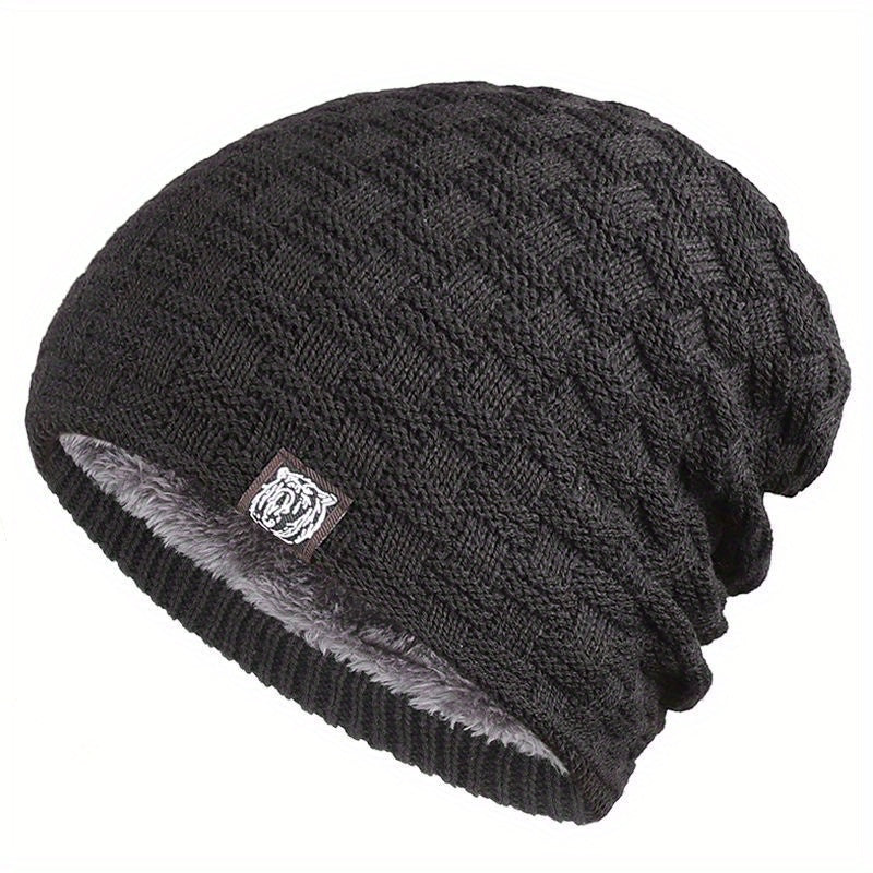 Soft Knitted Beanie Unisex Thicken Warm Knit Hat Lightweight Ear Protection