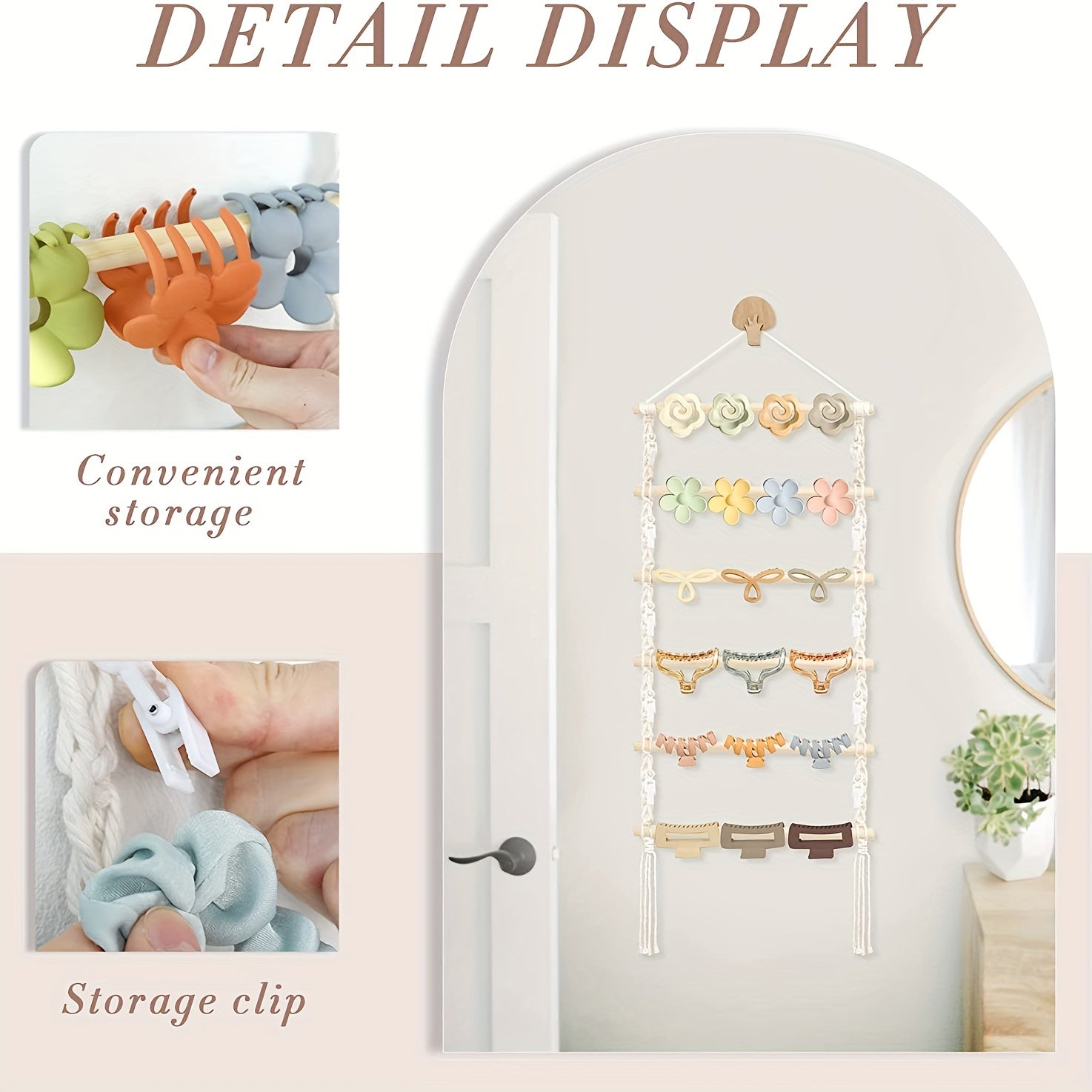 Hair Accessories Organizer Braid Claw Clip Organizer Holder