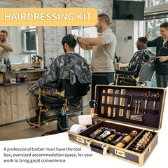 Barber Carrying Case Stylist Tool Box Hair Cutting Grooming Kit Storage