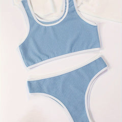 Colorblock Wireless Bra & Panties Set Lingerie
