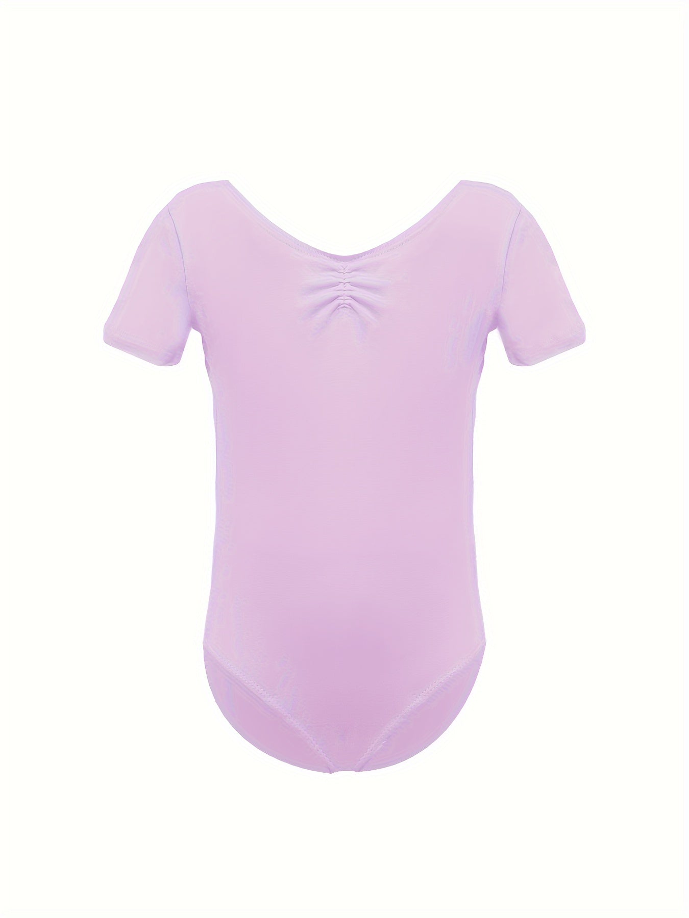 Girls Comfy V Neck Short Sleeve Gymnastics Outfits 95 Cotton Dance Suit