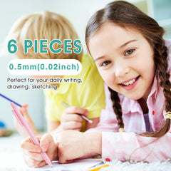 Pastel Mechanical Pencil Set 0.5mm Retractable Colored Pencils