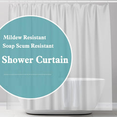 PEVA Shower Curtain Liner with Metal Grommets & Hooks