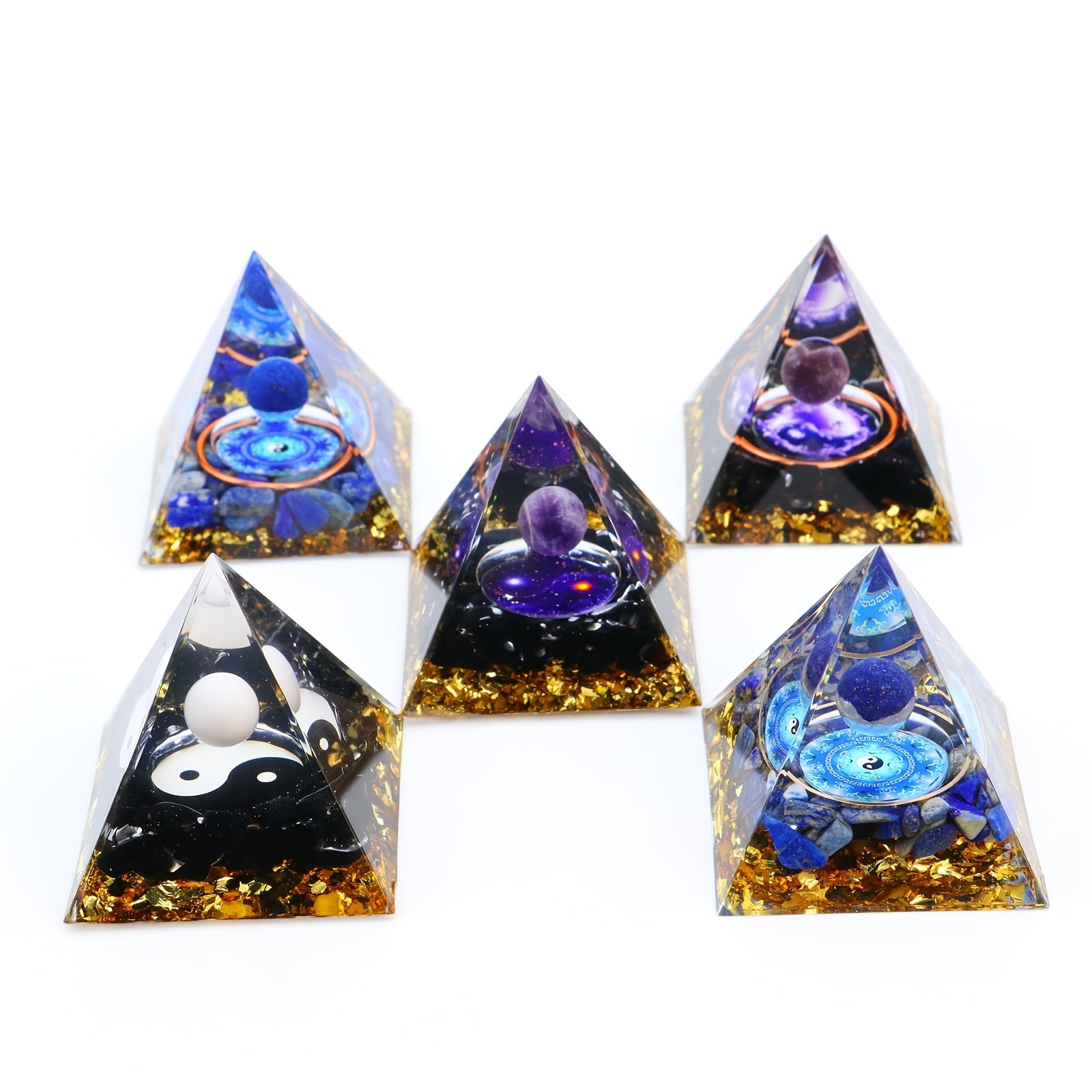 Amethyst Natural Crystals Orgone Pyramid Healing Reiki Chakra Energy Meditation