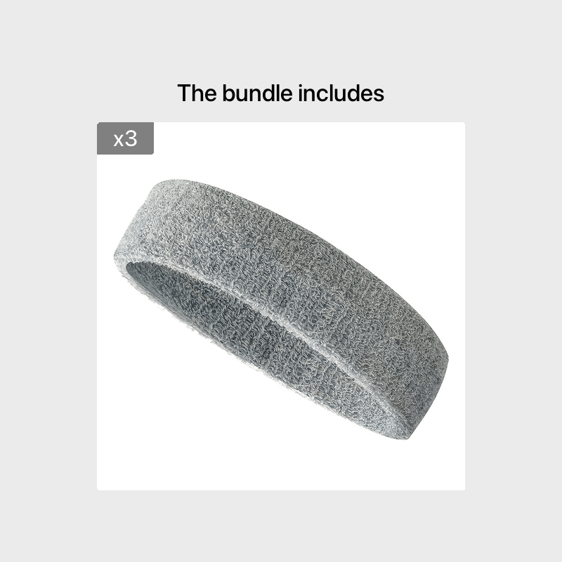 Cotton Sport Headband Non slip Elastic Sweatband