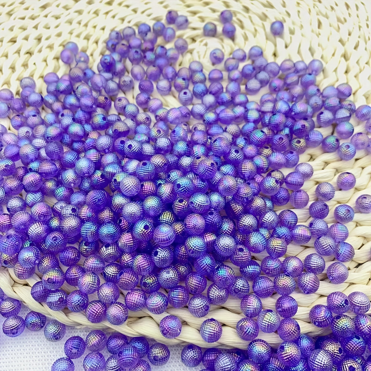 100pcs 8mm Purple Acrylic Beads DIY Jewelry Crafts Accessories