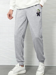 Men's Cartoon Print Elastic Waist Sports Pants