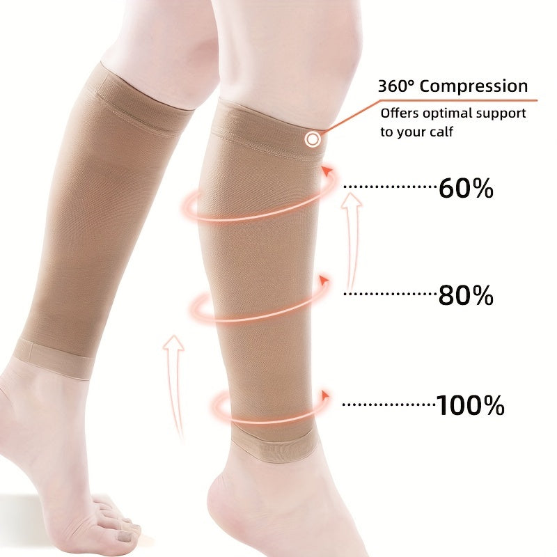 Compression Leg Sleeves 15-21mmHg Pressure Support Plus Size Calf Socks