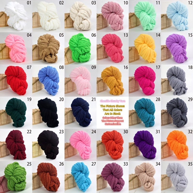 Chunky Chenille Yarn for Arm Knitting - Home Decor Projects