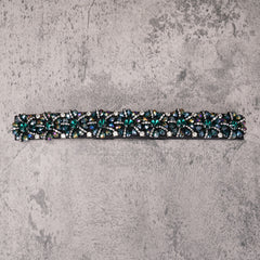 Colorful Rhinestone Flower Belt Women Elastic Thin Belts Waistband