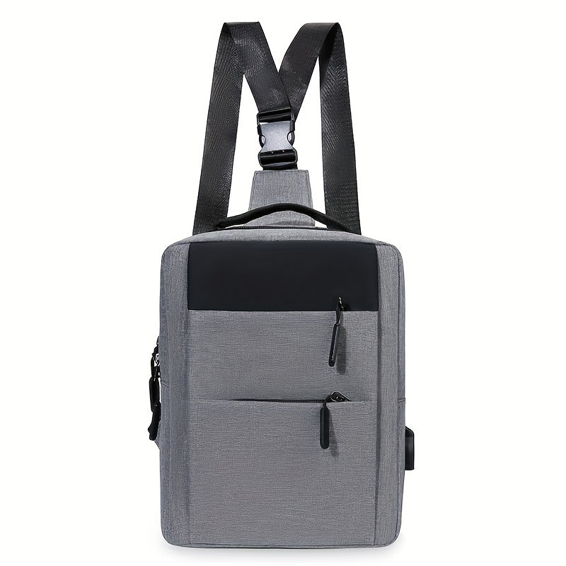 Large Capacity Shoulder Bag With USB Charging Port Backpack