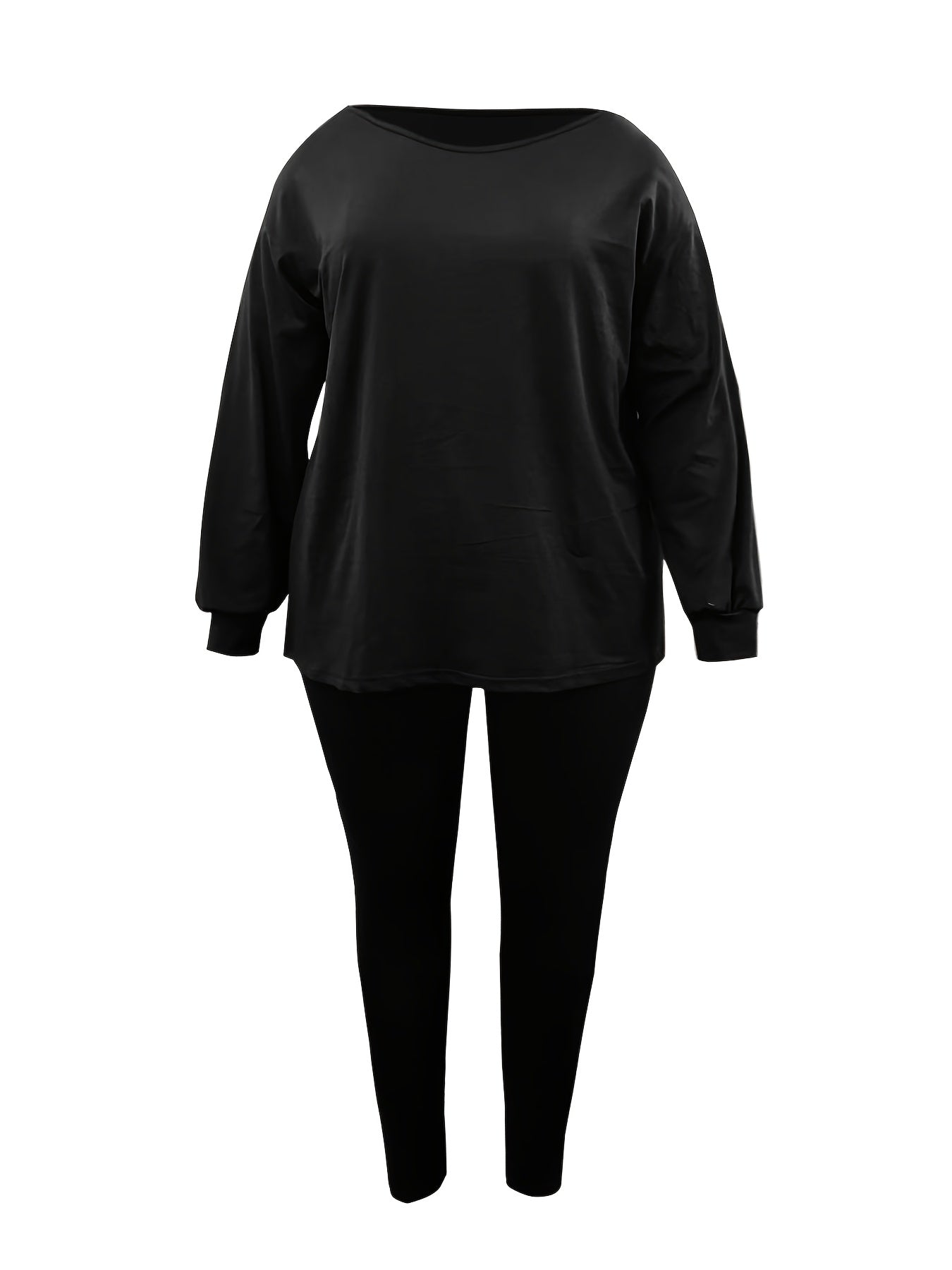  Boat Neck Tee & Skinny Pants Set