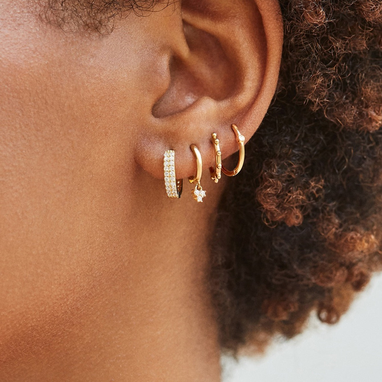 5 Pairs Geometric Stud Earrings Set