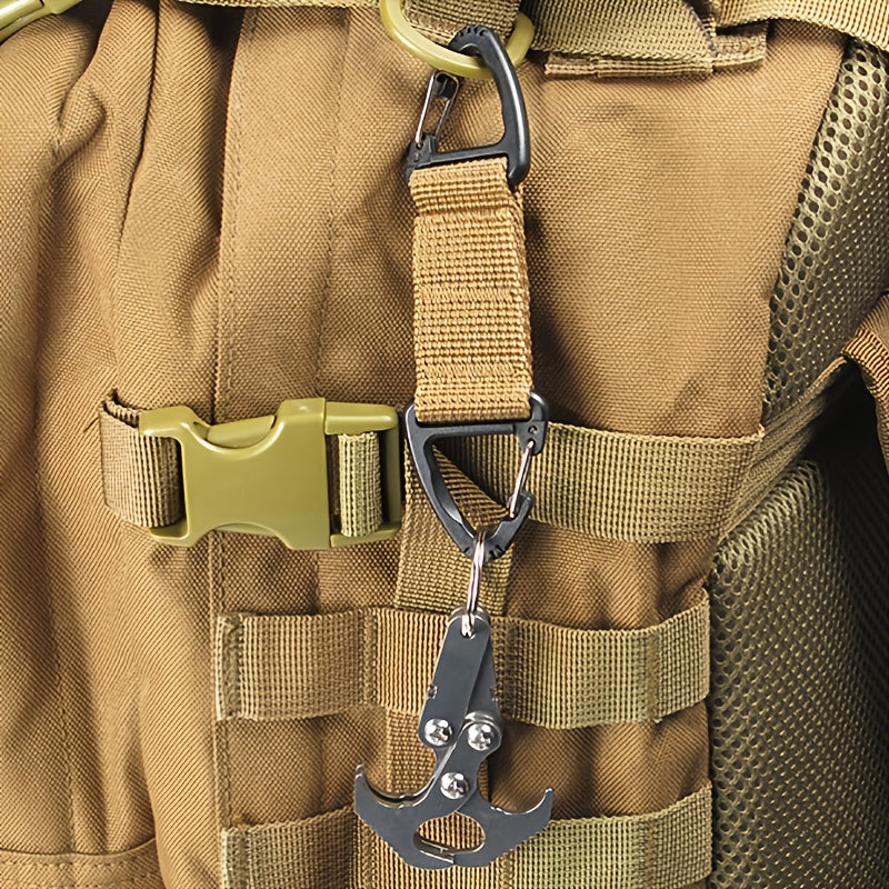 Multifunctional Carabiner with Tactical Belt and Nylon Webbing