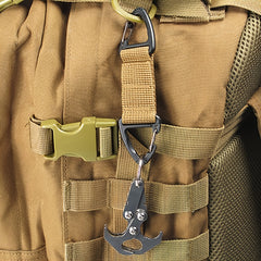 Multifunctional Carabiner with Tactical Belt and Nylon Webbing
