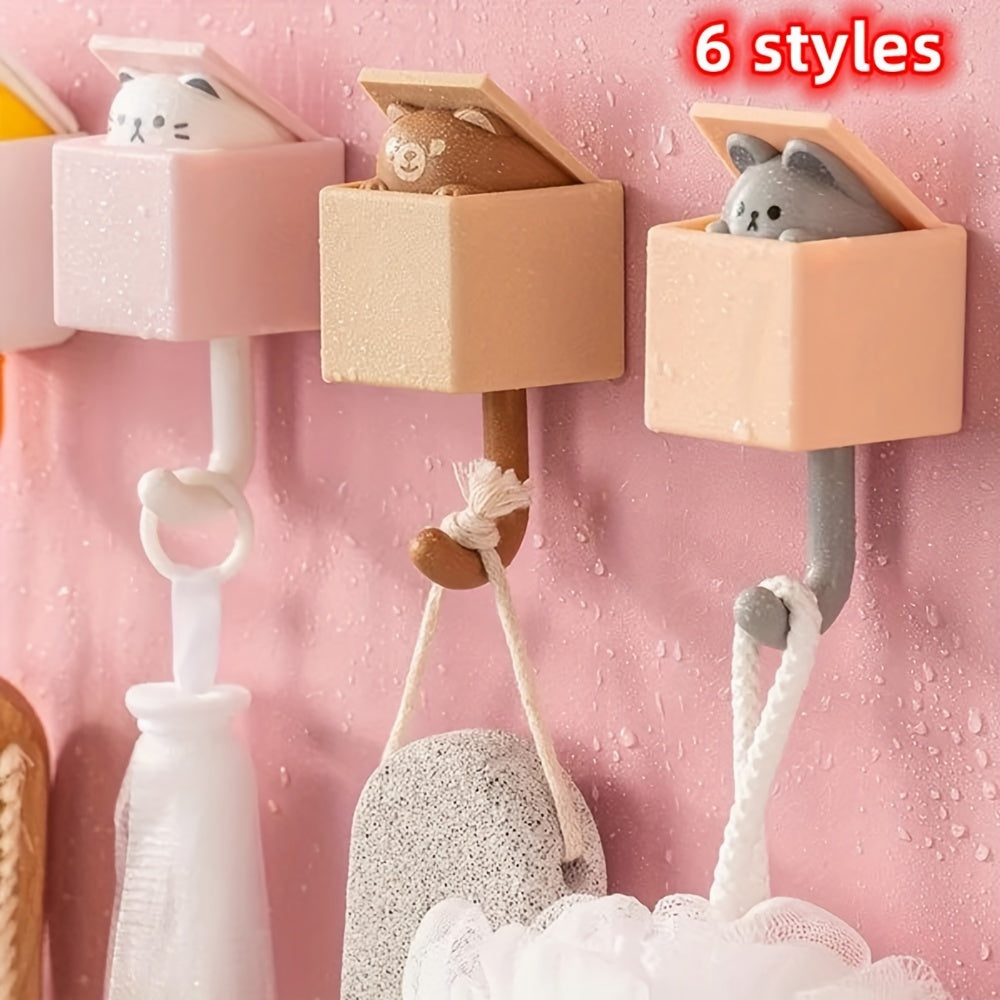 Creative Cat Hook Seamless Wall Decoration