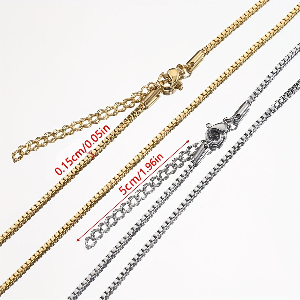 5pcs Stainless Steel Chain DIY Bracelet Necklace Anklet Jewelry