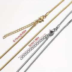 5pcs Stainless Steel Chain DIY Bracelet Necklace Anklet Jewelry