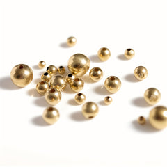 50pcs Brass Round Ball Space Beads 3 4 5 6 8mm DIY Necklaces Jewelry Making