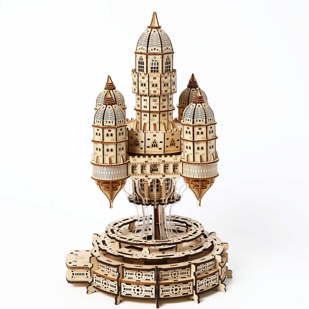 3D Wooden Puzzle Model City in the Sky - Complex Build for Collectors - Ages 14+