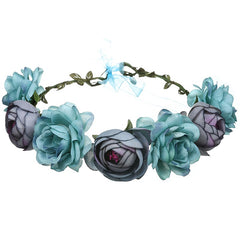 Rose Hairpin Holiday Wreath Hair Band Headdress Flower Crown Headband