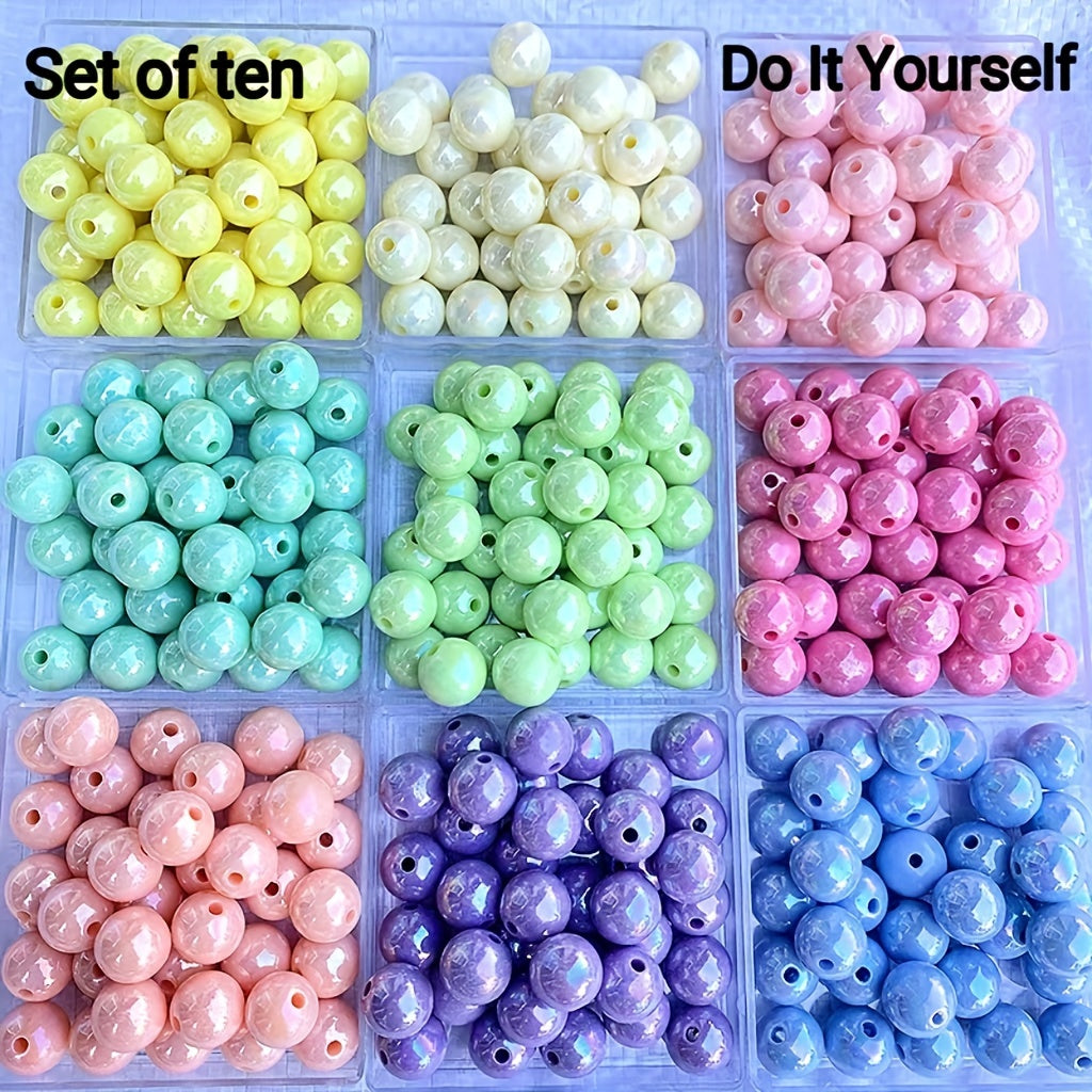 8mm Candy Acrylic Round Beads Pastel for Jewelry Making DIY Crafts