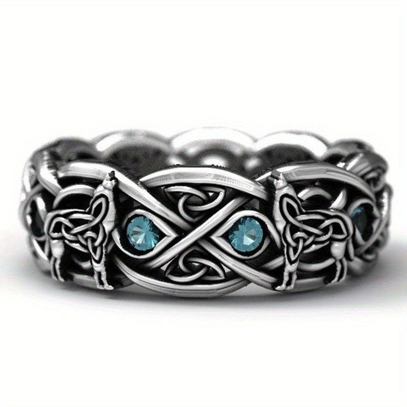 Vintage Wolf Totem Ring for Men