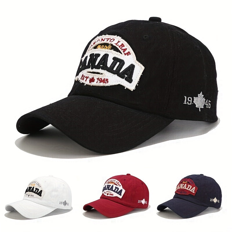 Canada Maple Leaf Baseball Cap Embroidery Patch Solid Sun Hat Unisex Dad Hats