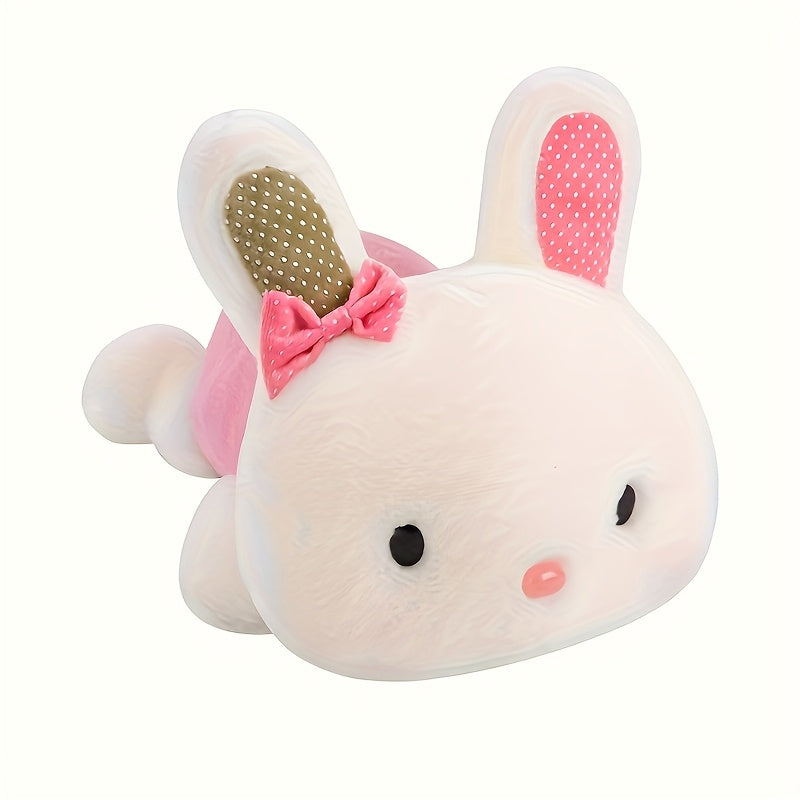 Cute Bunny Plush Toy with Pink Bow - Perfect Gift for Kids