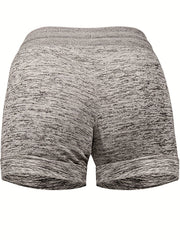 Leopard Lips Print Drawstring Shorts Casual Shorts for Spring & Summer