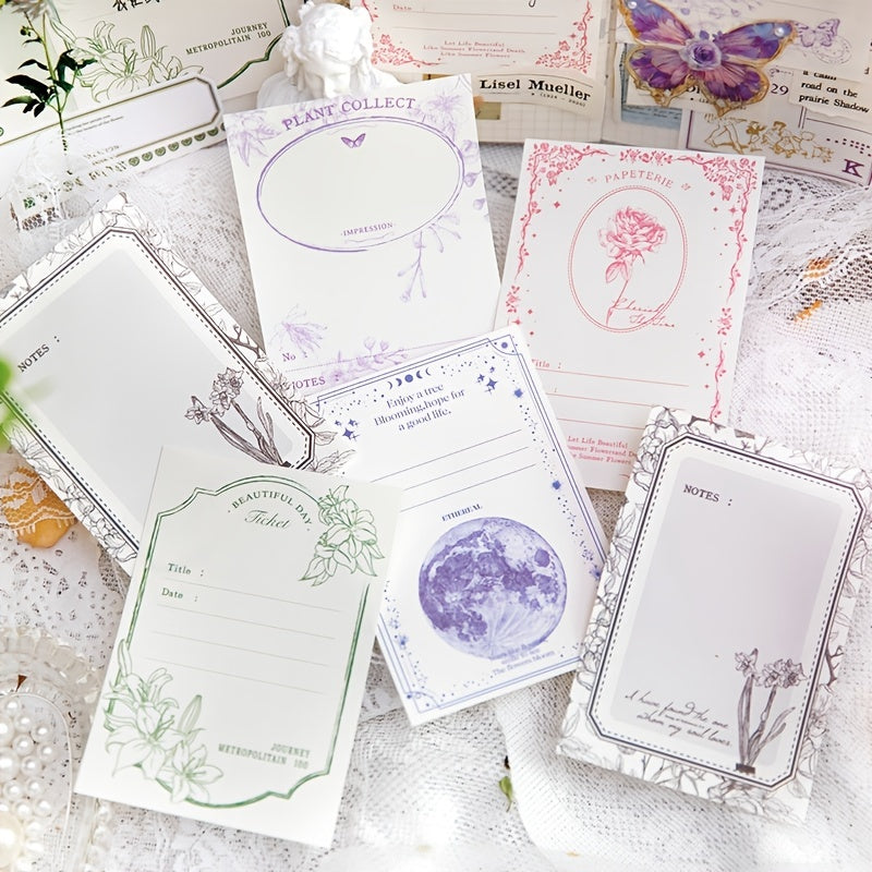 40pcs Memo Pad Fresh Good-looking Journal DIY Material Bottoming